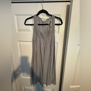 Umgee Light Gray Crochet Top